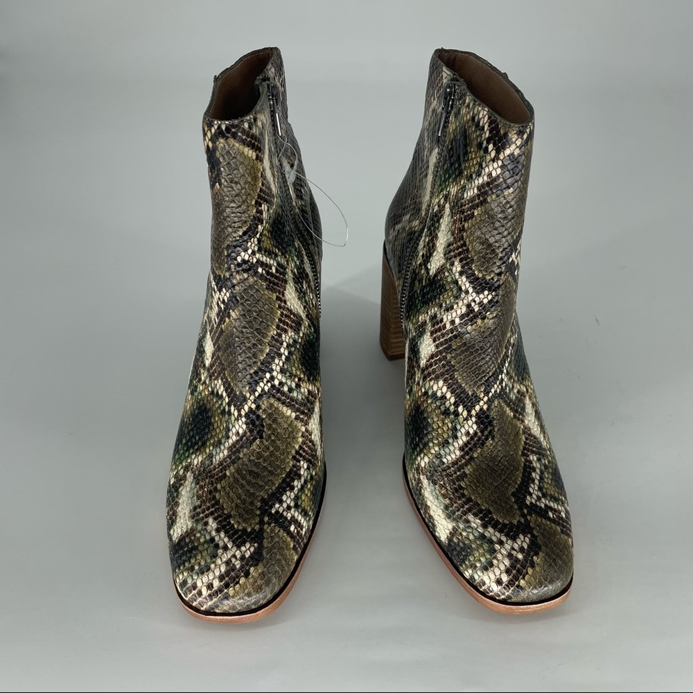 MADEWELL NEW THE GREER SNAKE BOOT BOOTIES SNAKE EMBOSSED LEATHER 10 - Picture 4 of 10
